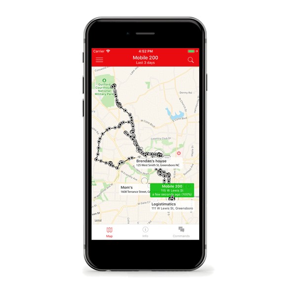 Qbit tracking locator ved hjælp af en smartphone